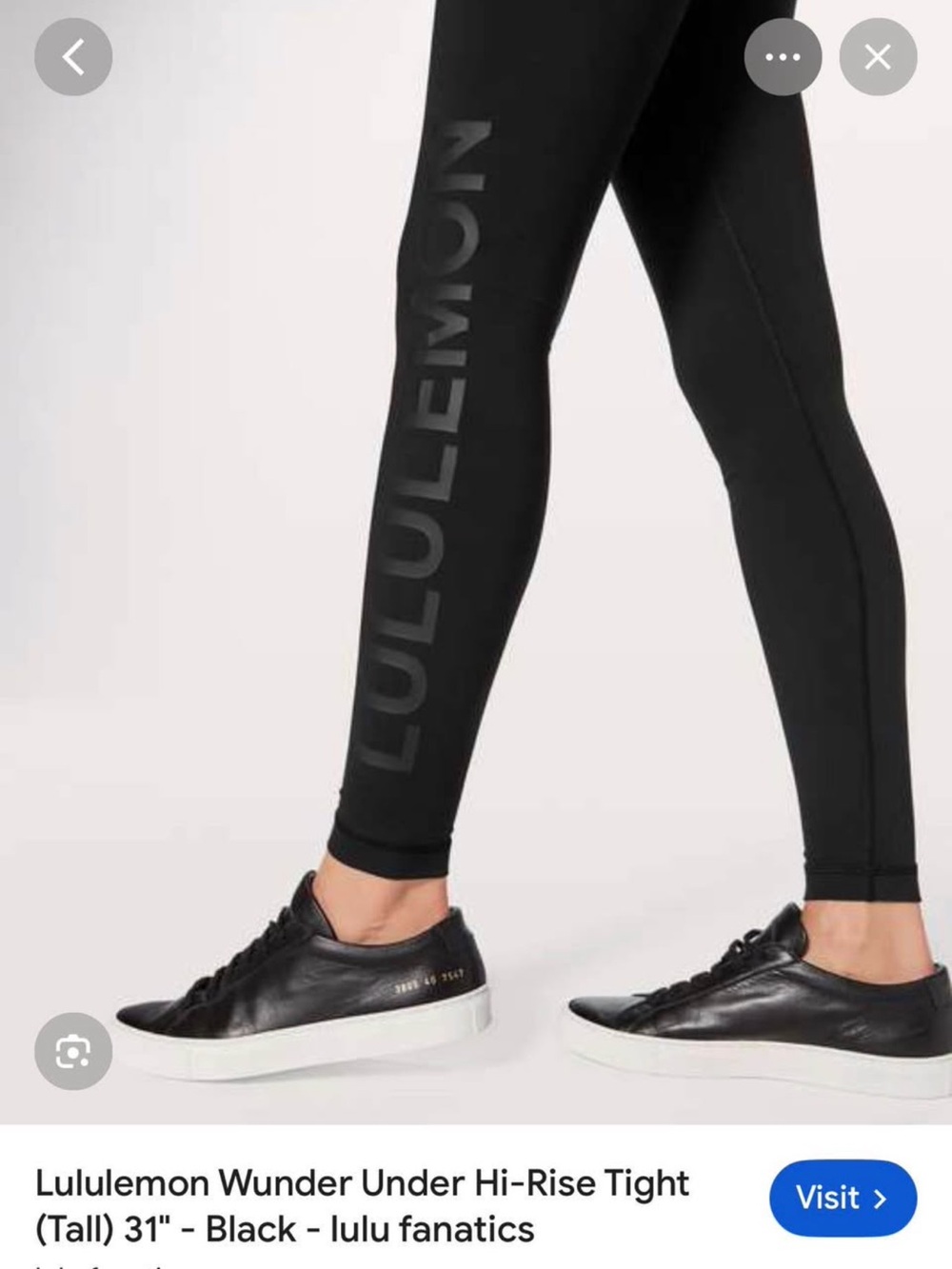 lululemon athletica Black Wunder Under Hi-Rise Leggings with Side Logo